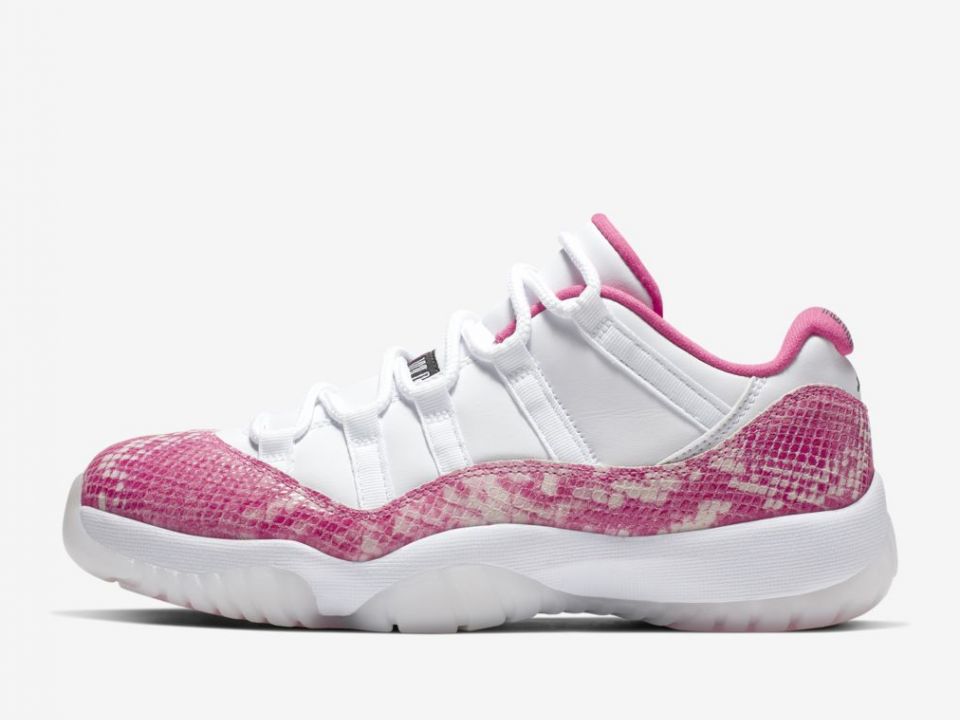 wmns air jordan 11 retro low pink snakeskin
