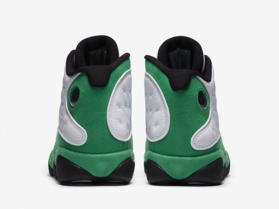 white lucky green black jordan 13